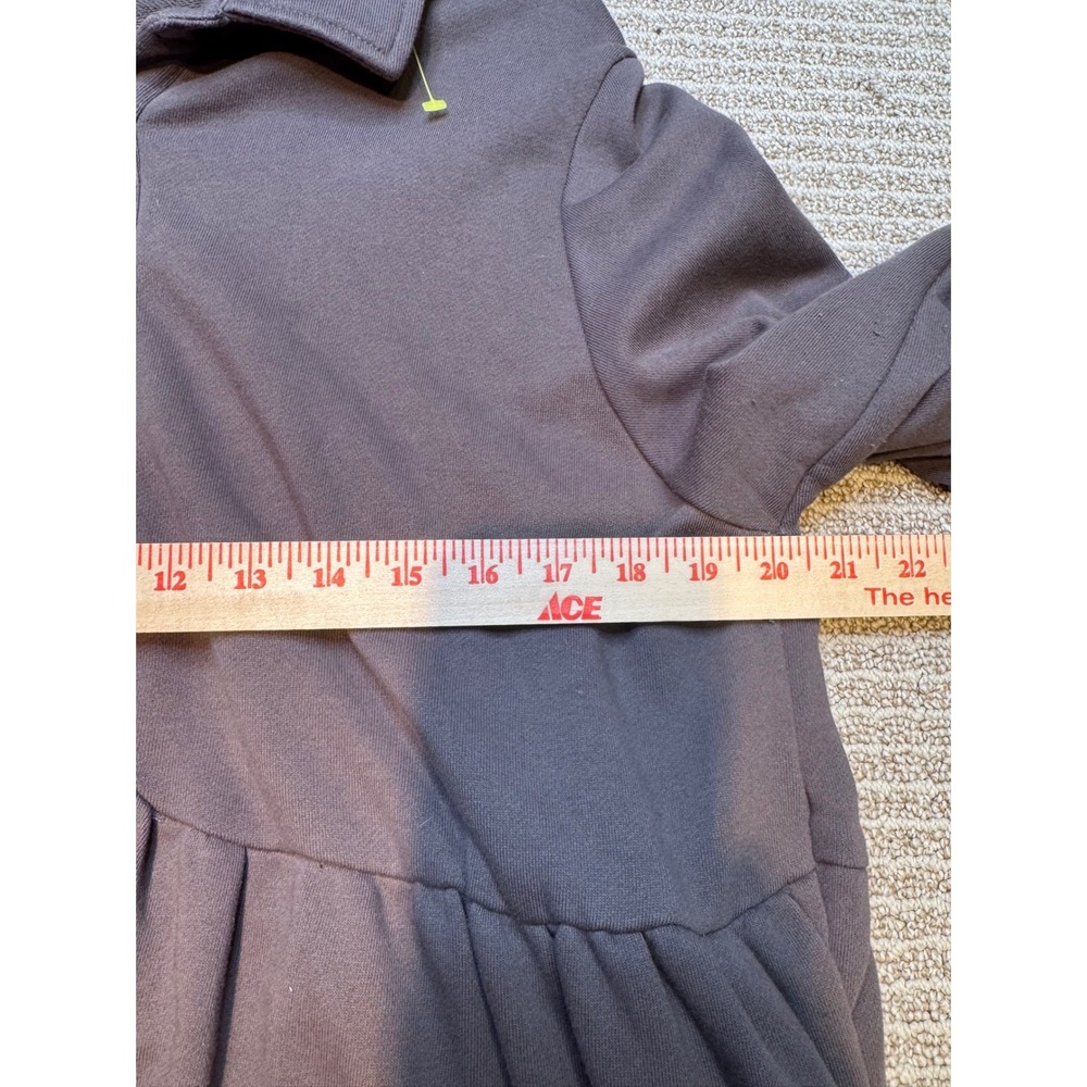 Natural Life XL gray Tiered Sweatshirt Dress Long Sleeve Collared – Small Stain - Picture 11 of 12